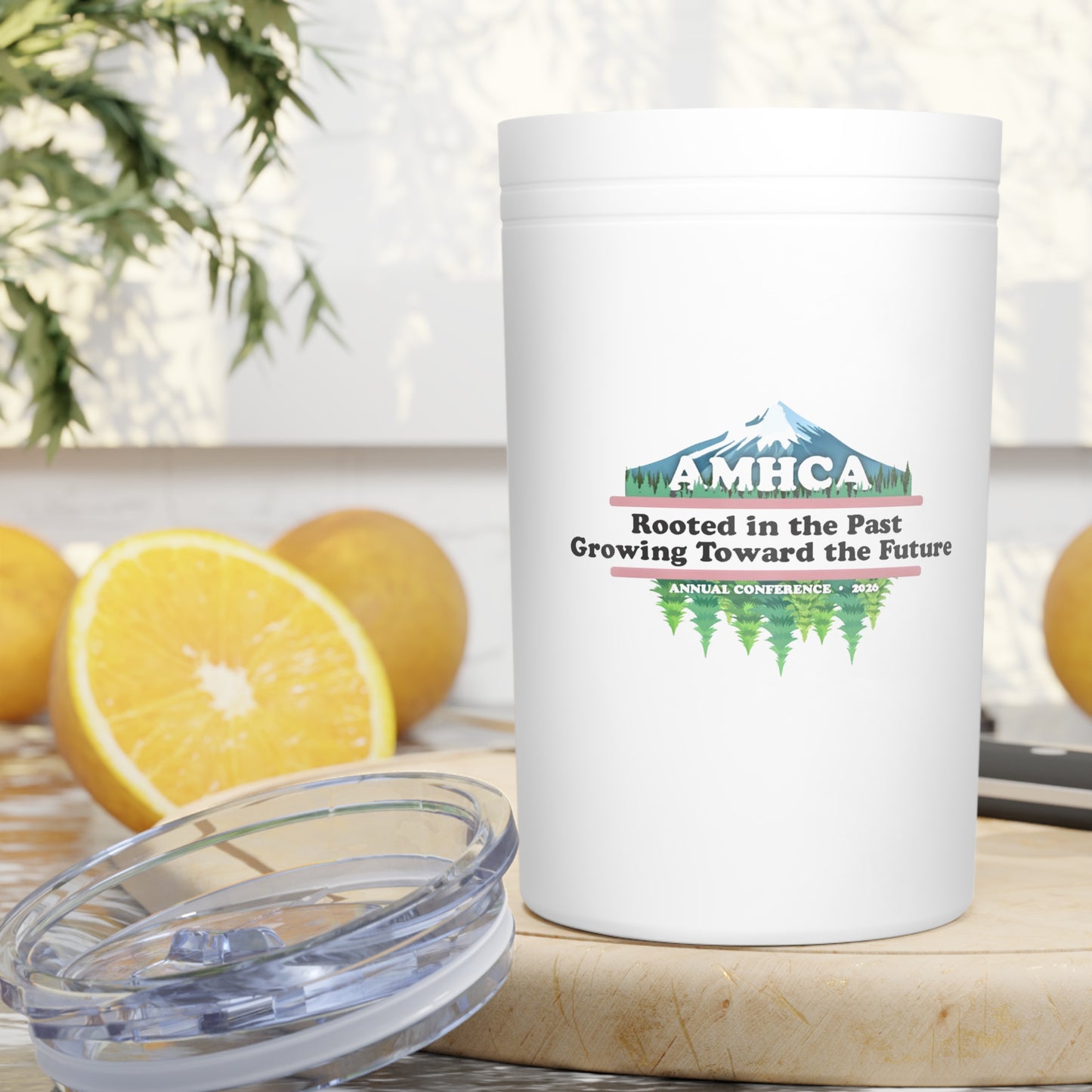 AMHCA Mountain Logo 11oz Insulated Tumbler — "Rooted in the Past, Growing Toward the Future"