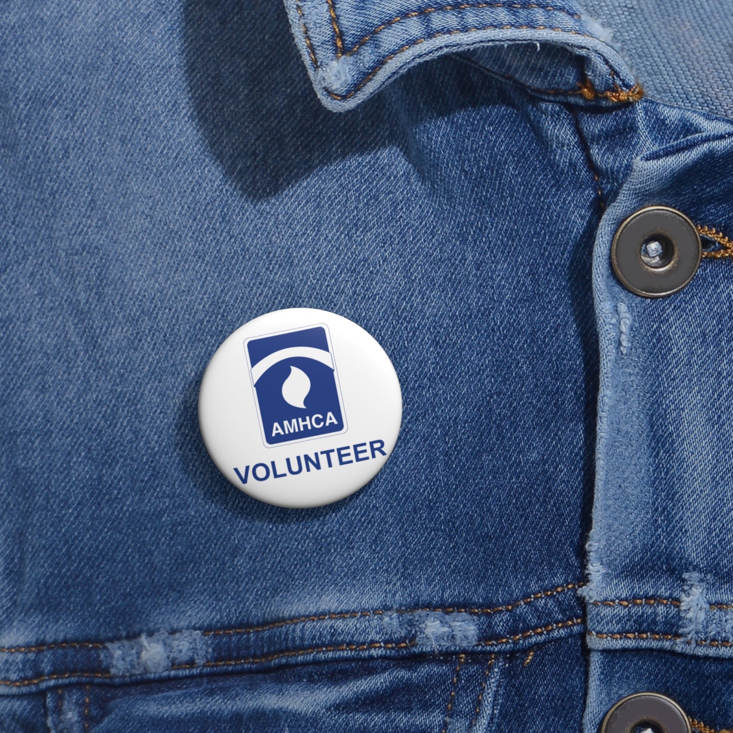 Volunteer Pin Button — Custom AMHCA Logo Badge