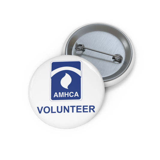 Volunteer Pin Button — Custom AMHCA Logo Badge