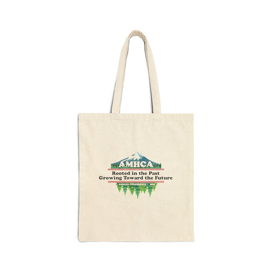 AMHCA Logo Cotton Tote Bag — 'Rooted in the Past, Growing Toward the Future' Eco Canvas Shopper