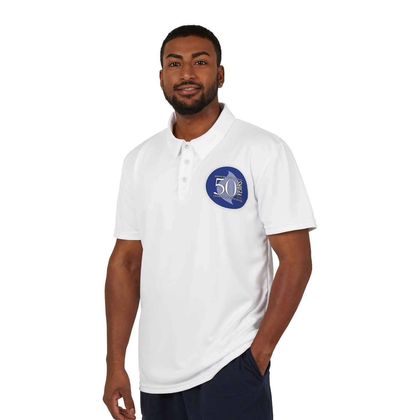 Volunteer 50th Anniversary Polo Shirt — Performance Embroidered Chest Polo