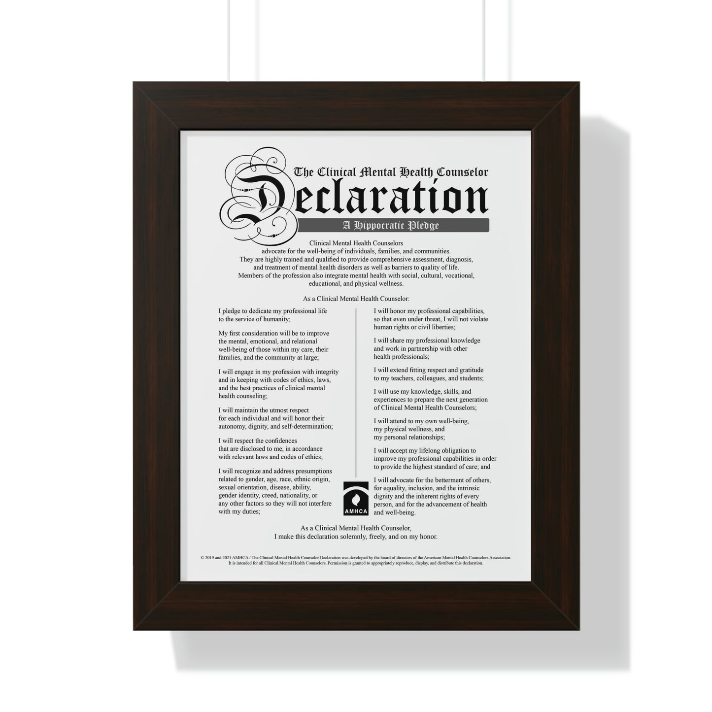 Framed Declaration